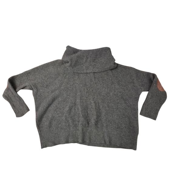 Autumn Cashmere Womens Turtleneck Oversized Size Med Pullover Sweater Gray Wool - Picture 1 of 5